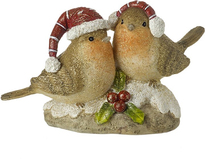 KCC920A / Festive Robins Ornament, 16cm 44380 Christmas / Standing