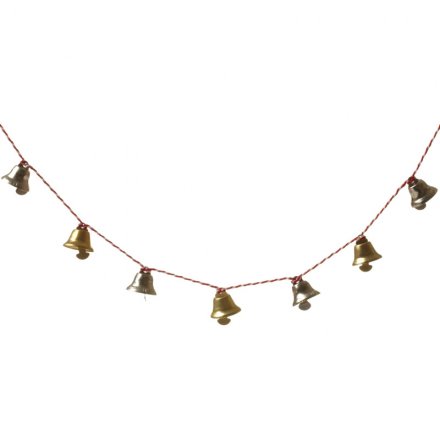 Gold and Silver Bell Garland 