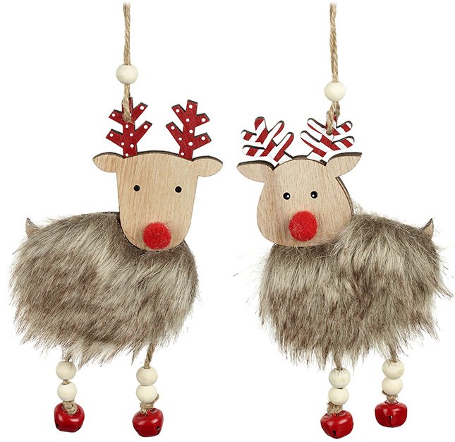 TLA434B / Hanging Reindeer Decorations, 2a | 44449 | Christmas ...