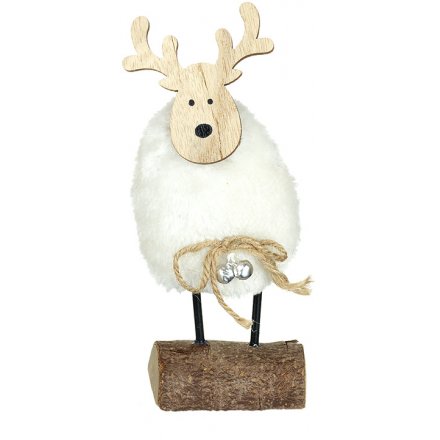 Fluffy Reindeer Ornament 22cm
