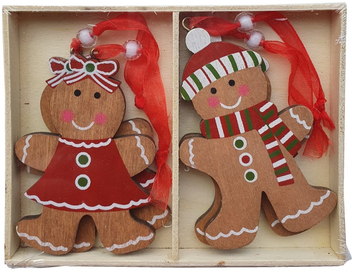 Gingerbread Boys and Gingerbread Girls Christmas Decorations