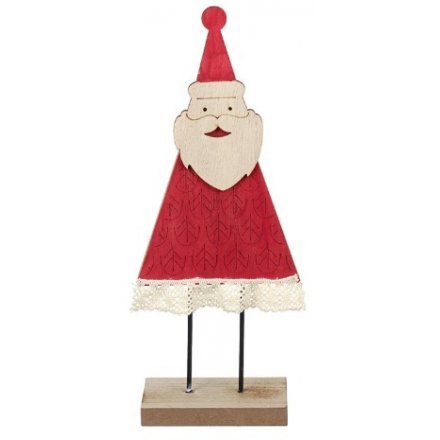 Standing wooden Santa 