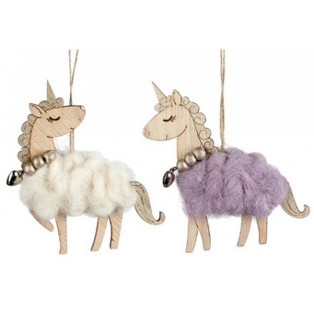 Hanging Woollen Unicorns 