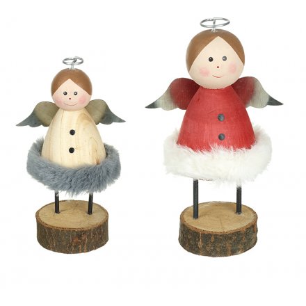 Assorted Wooden Nordic Angels Set