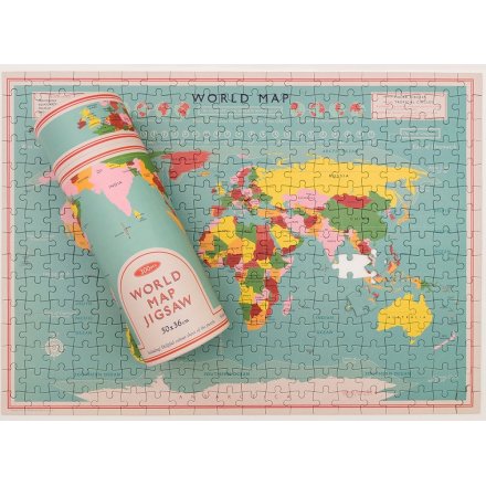 World Map Puzzle In A Tube