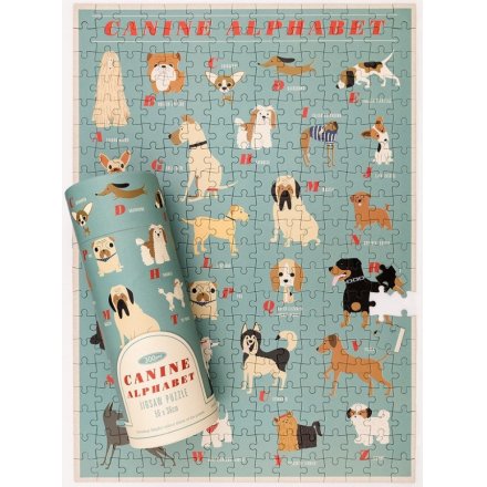 Jigsaw Puzzle In A Tube - Canine Alphabet