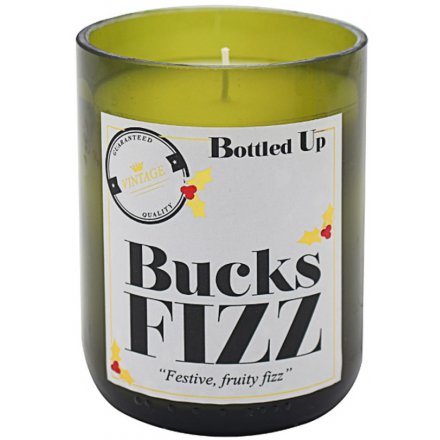 Recycled Bottle Candle - Festive Bucks Fizz