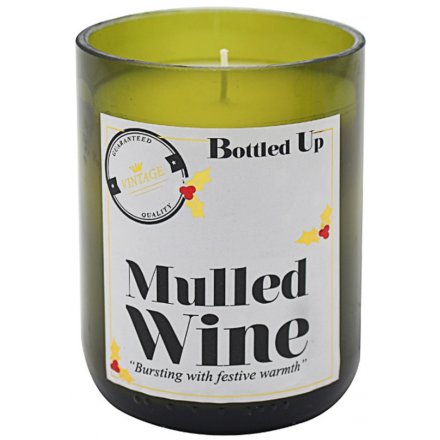 Festive Mulled Wine Bottle Candle 