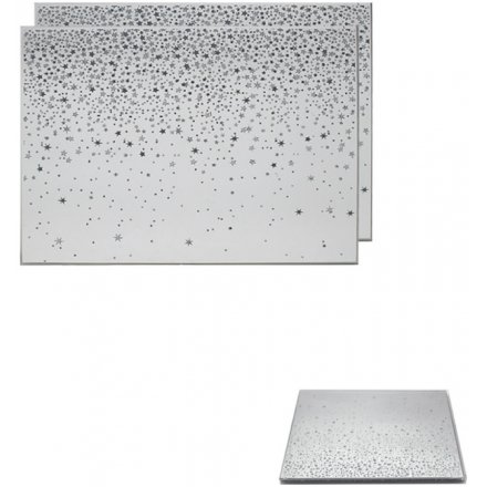 Sparkling Stars Mirrored Set of 2 Placemats