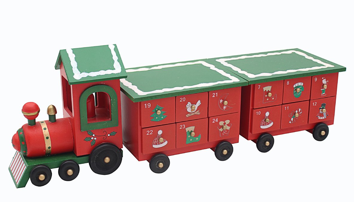 Wooden Advent Train | | Christmas Decorations / Advent & Countdown ...