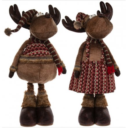 Extendable Boy and Girl Reindeer Assortment, 142cm 