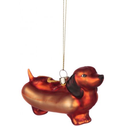 Hanging Glass Hot Dog 