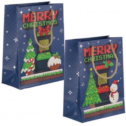 Christmas Game Over Gift Bag, Medium 