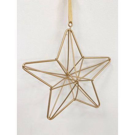 Gold Geometric Star Hanger