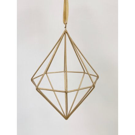 Gold Geometric Diamond Hanger 