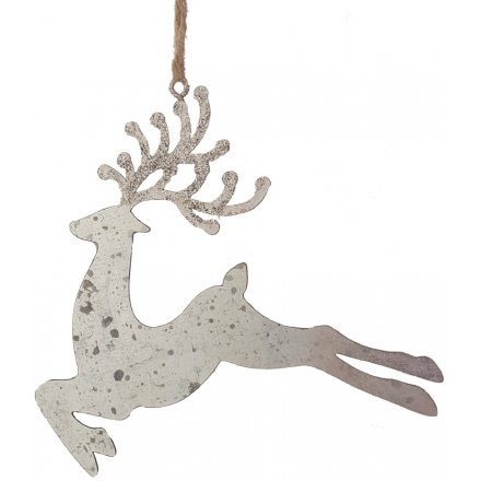 Hanging Metal Reindeer 13cm