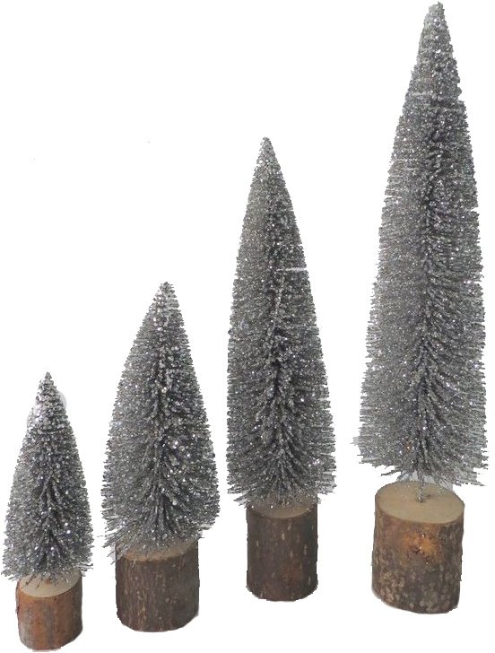 Silver Bristle Tree, Small | | Christmas Decorations / Decorative ...