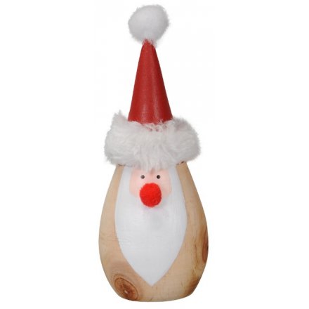 Wooden Santa Egg 