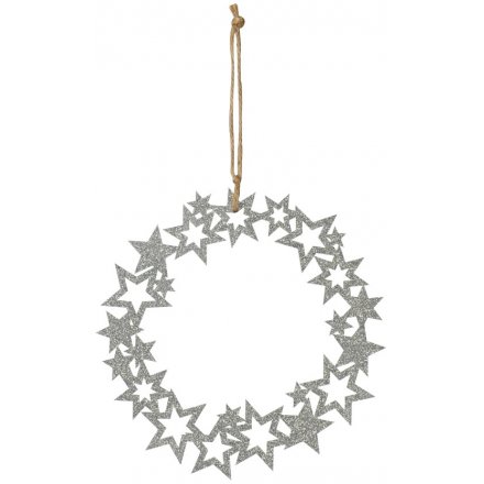 Glittery Star Wreath 