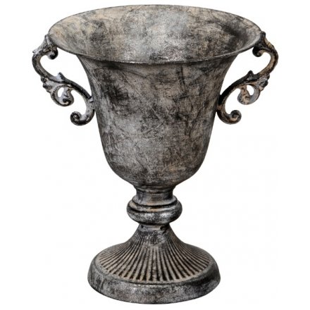 Silver Luxe Metal Urn 