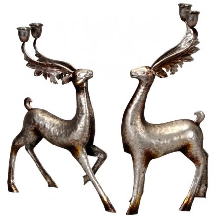 Ornamental Metal Reindeer 40cm