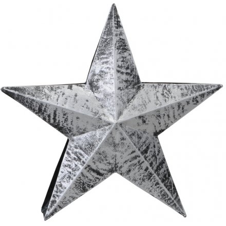 Distressed Metal Standing Star, 29cm 