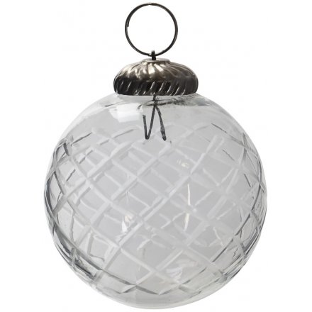 Clear Glass Bauble 