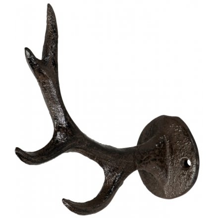 Cast Iron Antler Hook 