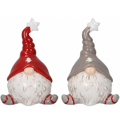 Beautifully detailed gonk ornaments in grey and red colour assortments. 