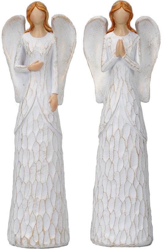 Standing White Resin Angels, 17cm | 45025 | Christmas / Ornaments ...