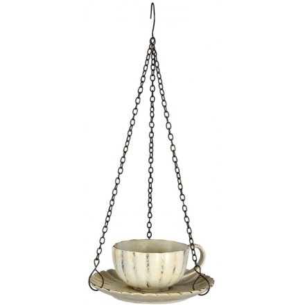 Distressed Hanging Teacup 