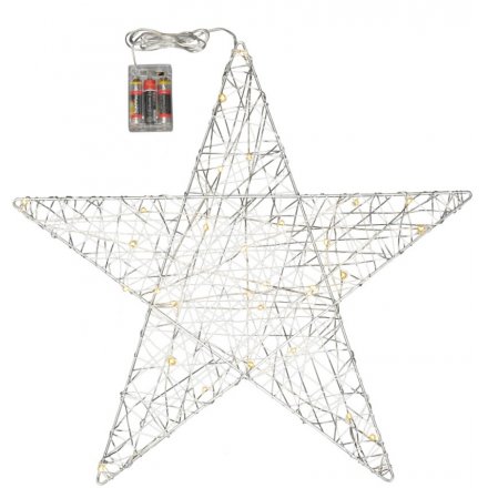 LED Silver Star Hanger - Medium 