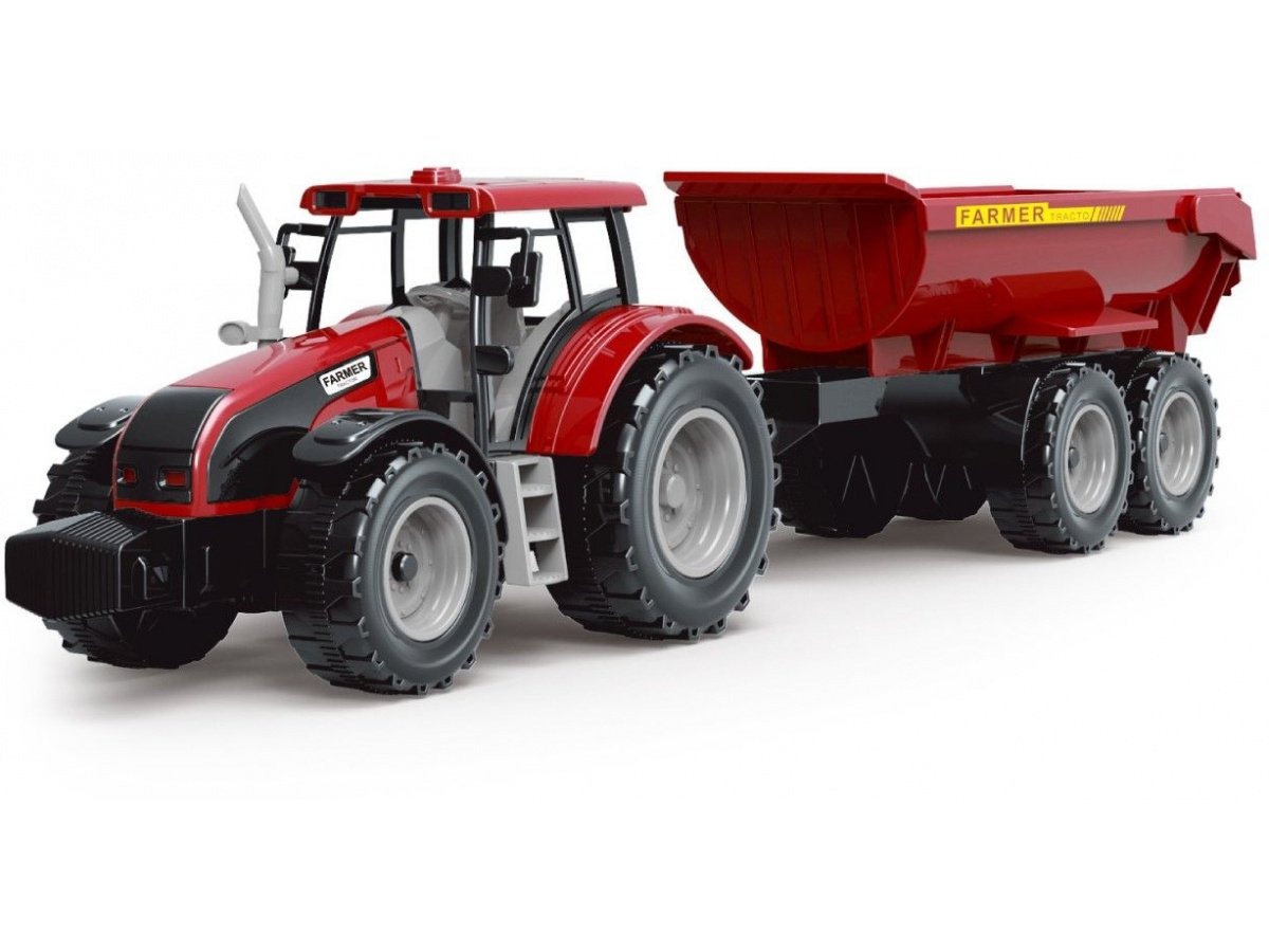 Red Tractor and Trailer Toy 45190 Kids / Toys and Games Rosefields