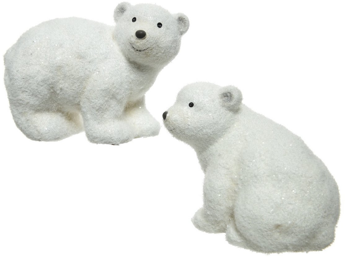 Large Glitter Polar Bear Christmas Decorations / Decorative