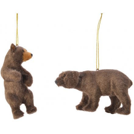 Assorted Woodland Bear Hanging Decorations 