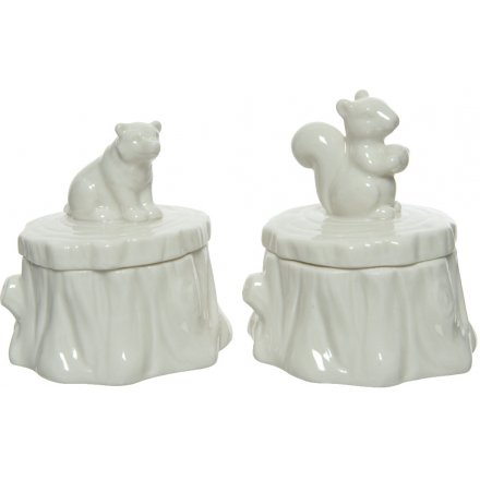Woodland Character Porcelain Pots 