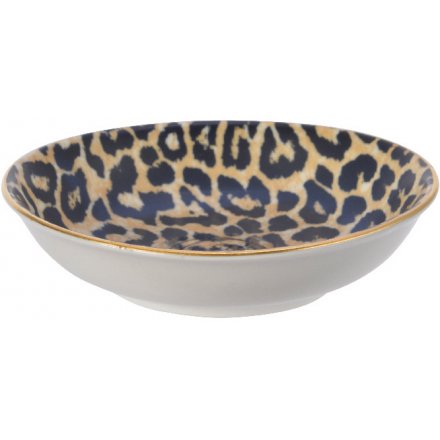 Cheetah Print Porcelain Bowl, 9.5cm 