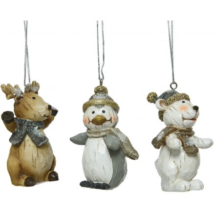 Hanging Carving Inspired Christmas Characters 