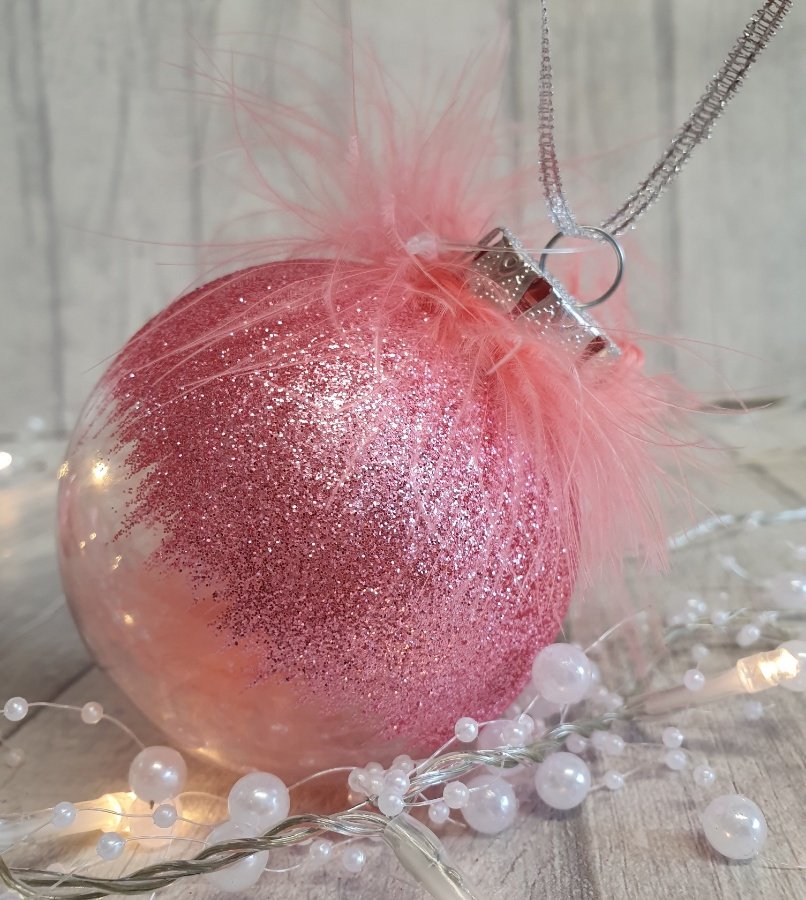 Feather Bauble Christmas Decorations Baubles Noël And Co 8089