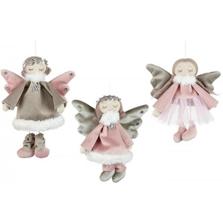Mix Of 3 Hanging Angels In Dresses