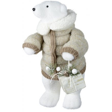 Standing Polar Bear In Coat 