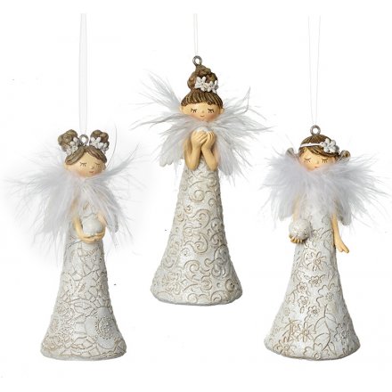 Mix of Hanging Resin Angel Figures 