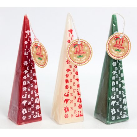 Assorted Wax Advent Candles 