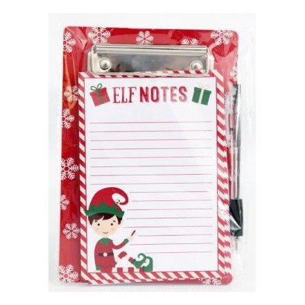 Festive Elf Note Pad and Pen