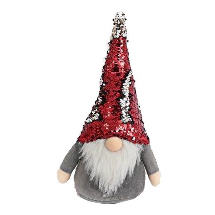 Santa With Sequin Hat, Large