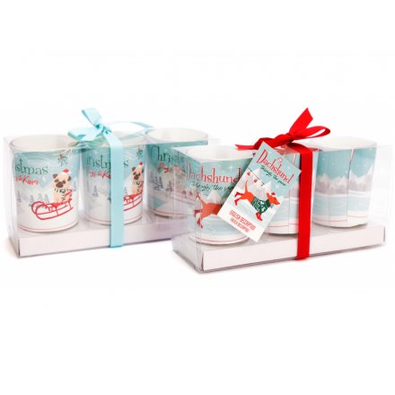 Dachshund Through The Snow - Assorted Candle Sets