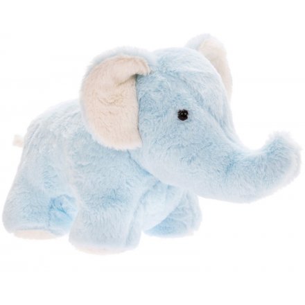 Fluffy Blue Elephant Doorstop 