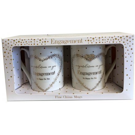 A Fine China Mug beautifully decorated with a silver foil spotted pattern, a charming scripted text and added diamonte h