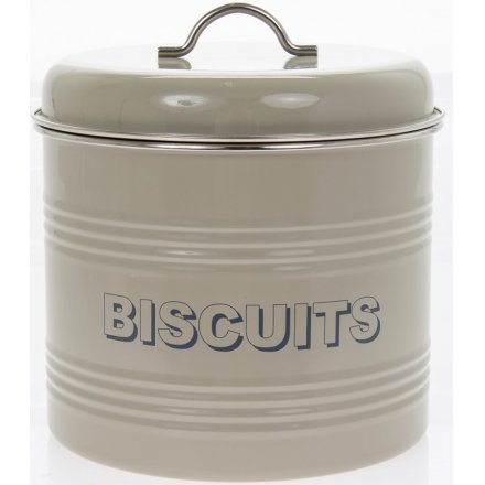 Sage Round Ridged Biscuit Tin 21cm