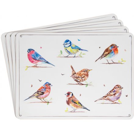 Set 4 Placemats, Country Birds